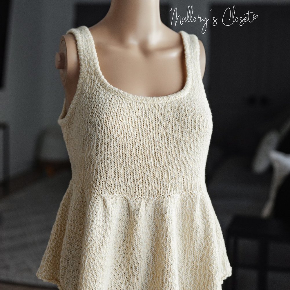 Old Navy Knit Peplum Tank Top
